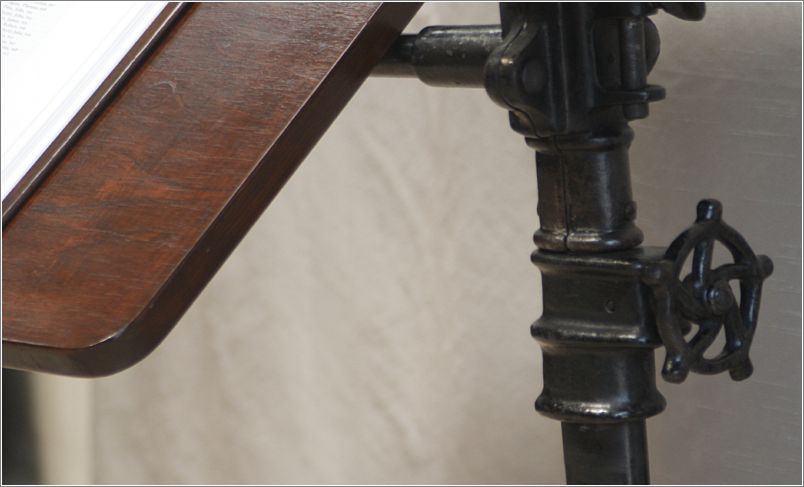 7004 Patent Antique Reading Table, Stand (J Foot Adapta Table) (3)